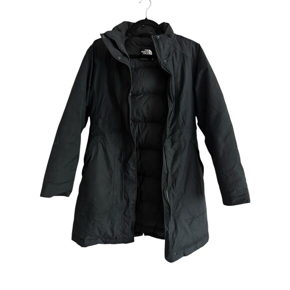 The North Face Arctic Parka Jacket Medium - Black M Detachable Hood W/Fur - Picture 1 of 6